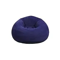 kisbeibi pouf poire confortable en pvc floqué - canapé gonflable pour adultes - pour la maison, le dortoir, le salon - pliable - bleu - pas de pompe à pied
