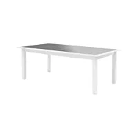 hespéride - table de jardin extensible allure gris & blanc