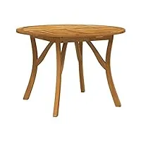 vidaxl table de jardin Ø 110 cm bois d'acacia solide