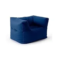 lumaland pouf lounge modulaire | fauteuil imperméable | ensemble de sièges intérieur & extérieur | sièges lavables pour jardin & intérieur | canapé facilement extensible & léger 96x72x70 cm [bleu]