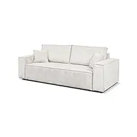 margarethadas24 passio iii canapé-lit avec fonction de couchage et tiroir de lit de 250 cm (beige)