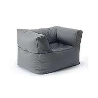 lumaland pouf-lounge modulaire | fauteuil imperméable | ensemble de sièges intérieur & extérieur | sièges lavables pour jardin & intérieur | canapé facilement extensible & léger | 96x72x70 cm [gris]