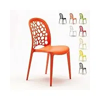 produce shop chaises de cuisine bar jardin empilable design wedding holes messine - orange