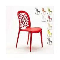 produce shop chaises de cuisine bar jardin empilable design wedding holes messine - rouge