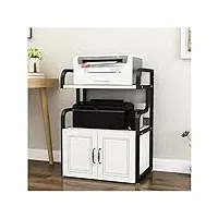 meuble imprimante support d'imprimante à 3 niveaux armoire de rangement for rack de fichiers support debout for organisateur de fichiers papier for bureau à domicile, 21,6 x 15,7 x 32,2 pouces caisson