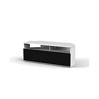 ro&co sonorous meuble tv d'angle réf. trd-100 bn (100 cm de largeur) blanc/noir