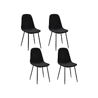 soof&tess cordoba chaise de salle à manger, noir, taille unique