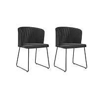 soof&tess sienne chaise de salle à manger, noir, taille unique