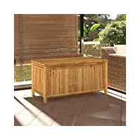 chusui boîte de rangement de jardin 110x52x55 cm bambou,boîte de rangement de jardin,coffre de stockage,boîte de stockage,coffre de rangement extérieur