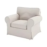 hometown market housse de canapé durable compatible avec le canapé ikea ektorp sofa cover. housse seulement ! canapé non inclus ! (fauteuil en polyester beige)