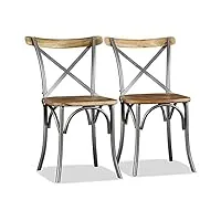 wakects chaises de salle à manger rustiques, chaises de salle à manger de style industriel pour le salon