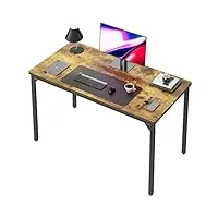 cubicubi bureau informatique ordinateur - 80 * 40 * 73 cm simple petite moderne table, style industriel economiser espace, bureaux etudier ecriture pour bureau, domicile, chambre, salon, marron