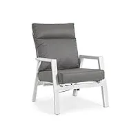 bizzotto fauteuil reclinable kledi blanc