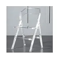 tabouret chaise acrylique transparent flash chaise pliante adulte avec dossier chaises de salle À manger modernes capacité portante 150kg pour cuisine salon
