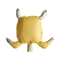 casa padrino pouf de luxe tortue jaune/gris 135 x 100 x h. 35 cm - pouf flottant - coussin d'assise fait main - décoration jardin - décoration terrasse - décoration piscine