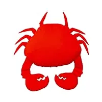 casa padrino pouf de luxe crabe rouge 120 x 110 x h. 35 cm - pouf flottant - coussin d'assise fait main - décoration jardin - décoration terrasse - décoration piscine
