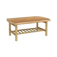 vidaxl table basse de jardin 90x55x37 cm bambou
