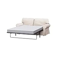 hometown market housse de canapé durable compatible avec le canapé ikea ektorp sofa cover. housse seulement ! canapé non inclus ! (ektorp lit polyester beige)