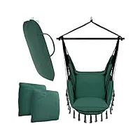 vita5 fauteuil suspendu exterieur balançoire de relaxation- fauteuil suspendu solide- fauteuil suspendu interieur adapté à tout décor- chaise suspendue facile à assembler-hamac chaise confortable