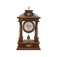 horloge de cheminée, horloge de cheminée rétro silencieuse, pendule horloge de cheminée horloges de cheminée en céramique rétro horloge de table muet bureau alimenté par batterie cadeau de décoration