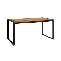vidaxl table de jardin et pieds en forme de u 160x80x75 cm bois acacia
