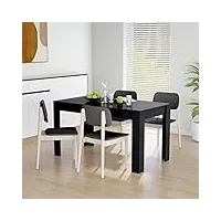 bulaned table de salle à manger,table de cuisine,table à manger moderne,table de salle à manger noir 140x74,5x76 cm aggloméré