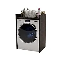 mrbls_home armoire pour machine à laver, sèche-linge, meuble de salle de bain, meuble de salle de bain, buanderie, plusieurs couleurs, 66 x 97 x 62 cm, marbre noir