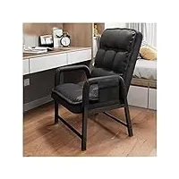 fauteuils en cuir pour salon avec repose-pieds, chaise d'appoint ergonomique, chaise longue, fauteuil à dossier haut, fauteuil inclinable simple, fauteuil à dossier confortable avec rembourrage épais