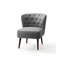 fauteuil salon crapaud chaise scandinave, chaise salle a manger tissu chaise de salon rembourrée fauteuil bas fauteuil bois fauteuil rembourré decoration chaise salon fauteuil gris