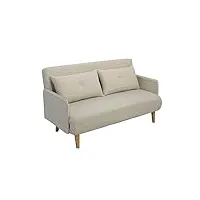 italfrom canapé lit light sofa 150 x 73 x 81 cm couleur beige 2 places
