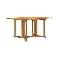 vidaxl table de jardin papillon pliante 150x90x75 cm bois massif teck