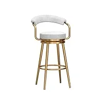 tabourets de bar exquis tabourets de cuisine modernes tabouret de bar pivotant À 360 ° moderne, chaise haute de comptoir avec dossier et coussin confortable, pour les chaises de bar À café de la cuisi