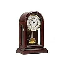wolwes horloge de table, horloge de cheminée rétro, horloge de cheminée silencieuse antique, horloge de table à l'ancienne, adapté pour cheminée, bureau, bureau, étagère