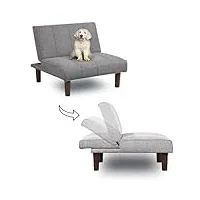 kairuituch petit futon confortable – fauteuil simple inclinable sans accoudoirs avec 3 dossiers réglables, petit canapé moderne pour petits espaces, salon, appartement de bureau, chambre à coucher,