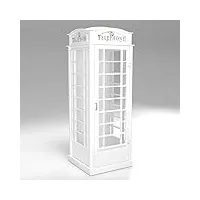plastiko | une vitrine en forme de cabine téléphonique anglaise 116 x 150 x 207 | formulaire original | pour les enfants | fonctionnel | solide | blanc