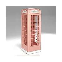 plastiko | une vitrine en forme de cabine téléphonique anglaise 116 x 150 x 207 | formulaire original | pour les enfants | fonctionnel | solide | rose
