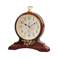 chinko horloges de cheminée, horloge de cheminée antique, horloge de bureau silencieuse à piles, horloge de cheminée, ornements créatifs, horloge à quartz adaptée pour la maison, le bureau, le salo