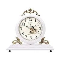 chinko horloge de cheminée, horloges décoratives en bois vintage, horloge de cheminée design en bois, cheminée à piles pour salon, cheminée, étagère de bureau, horloges pour salon d