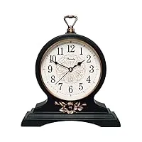 chinko horloges de cheminée, horloge de cheminée antique, horloge de bureau silencieuse à piles, horloge de cheminée, ornements créatifs, horloge à quartz adaptée pour la maison, le bureau, le salo