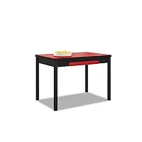 astimesa table de cuisine, rouge, 90 x 50 cm