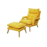 chaise de canapé paresseux pliable avec repose-pieds, fauteuil d'appoint moderne réglable avec repose-pieds, fauteuil inclinable rembourré, chaise longue, ensemble de meubles d'intérieur et d'extérieu