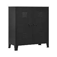 tekeet accueil meubles coffre de rangement industriel en acier noir