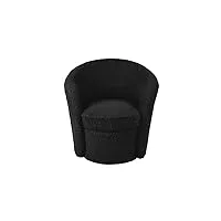 leitmotiv fauteuil en peluche noir, medium