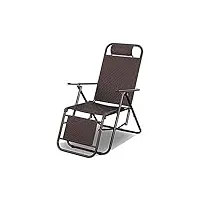 fauteuil inclinable à dossier zéro gravité surdimensionné, siège xl réglable pour patio, fauteuil inclinable respirant renforcé pour pause déjeuner, lit de sieste