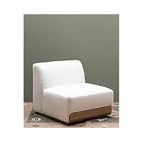 chehoma fauteuil patagonia bouclettes blanc 84x91x76cm