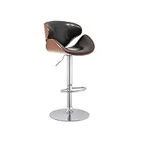 aarong tabourets de bar chaises de bar rétro en noyer noir tabouret de bar haut pivotant avec coussin en éponge, pédale pratique et châssis de 41,5 cm, pour toute décoration d'intérieur (couleur :