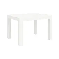 vidaxl table de jardin blanc 59x47x40 cm pp