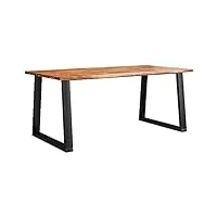 vidaxl table à manger 180x90x75 cm bois d'acacia solide à bord vif