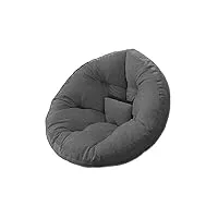 fauteuil poire avec rembourrage canapé paresseux multifonctionnel tapis de jeu pliant pouf lit futon inclinable (couleur : argento, taille : m) (argento medium)