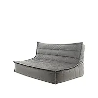 icon kota canapé pouf en velours, gris, pouf fauteuil, pouf poire salon, pouf geant xxl pour adultes